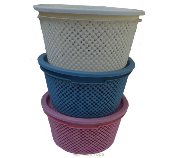 Кошик круглий з кришкою №753 (26*13 см)